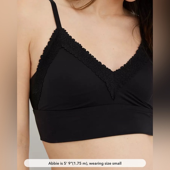 Aerie Sunnie Blossom Lace Padded Triangle Bralette - Picture 2 of 5